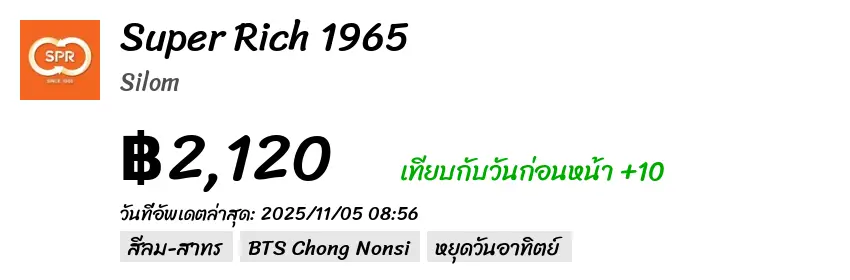 Super Rich 1965 スーパーリッチ 1965 (シーロム)